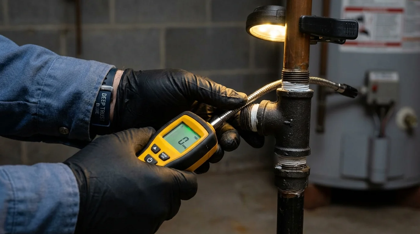 Gas leak detection with electronic sniffer by Johns Plumbing LLC in Lame Deer