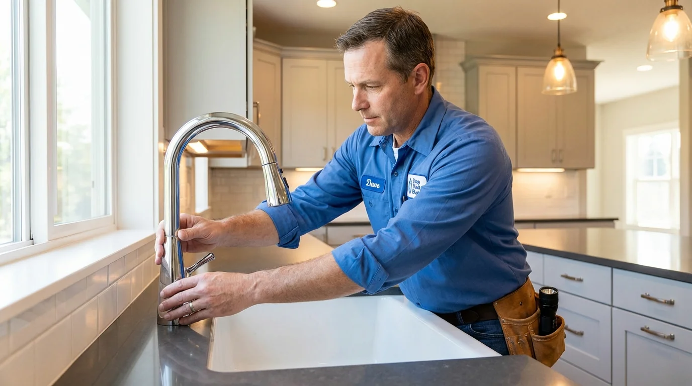 Kitchen faucet installation by Johns Plumbing LLC in Lame Deer